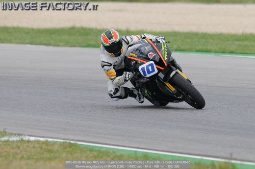 2010-06-26 Misano 1023 Rio - Supersport - Free Practice - Imre Toth -  Honda CBR600RR